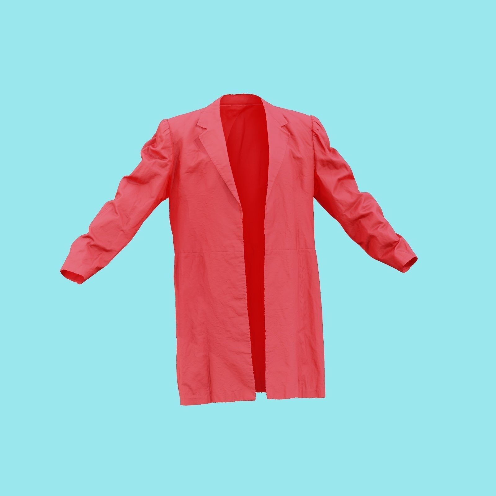 Statue Jacket Sleeves Low-poly 3D model_21