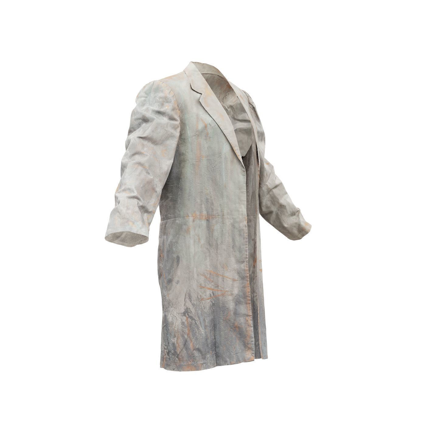 Statue Jacket Sleeves Low-poly 3D model_4