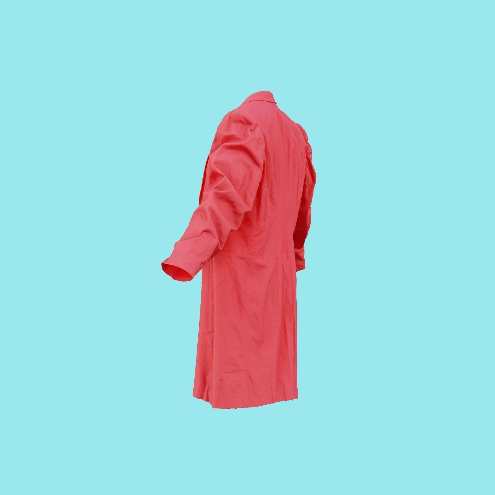 Statue Jacket Sleeves Low-poly 3D model_19