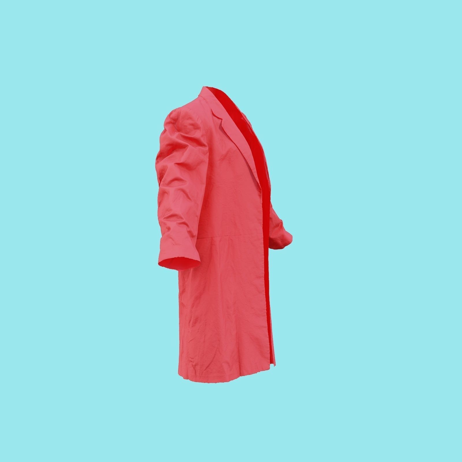 Statue Jacket Sleeves Low-poly 3D model_22