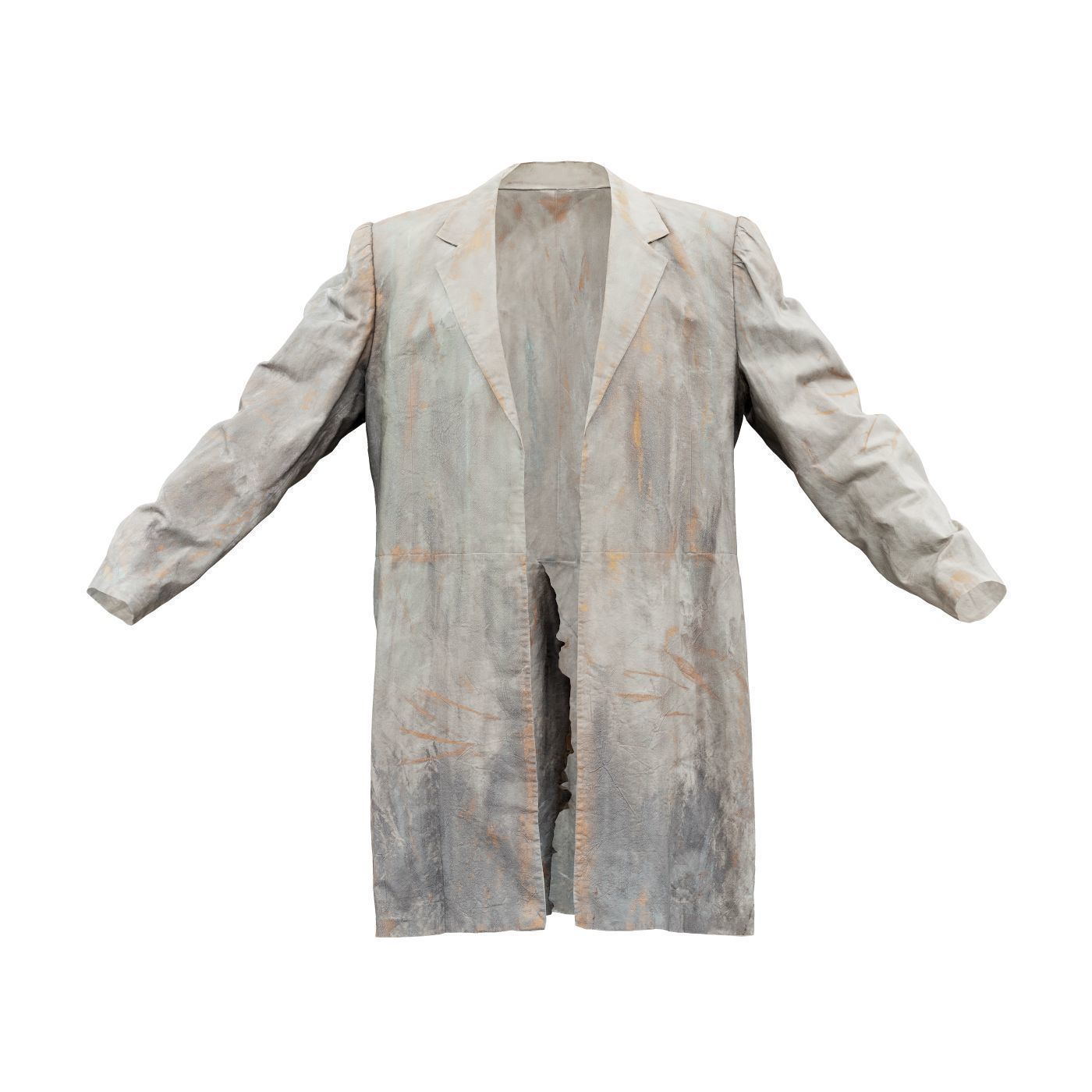 Statue Jacket Sleeves Low-poly 3D model_2