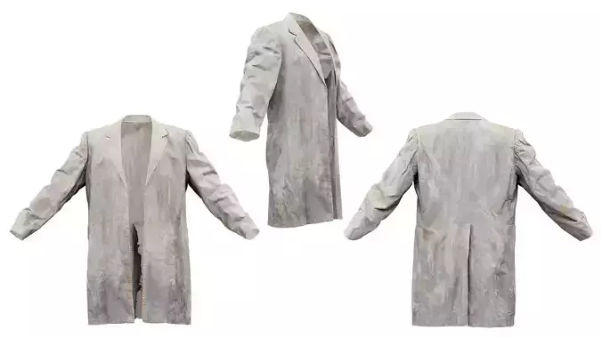 Statue Jacket Sleeves Low-poly 3D model