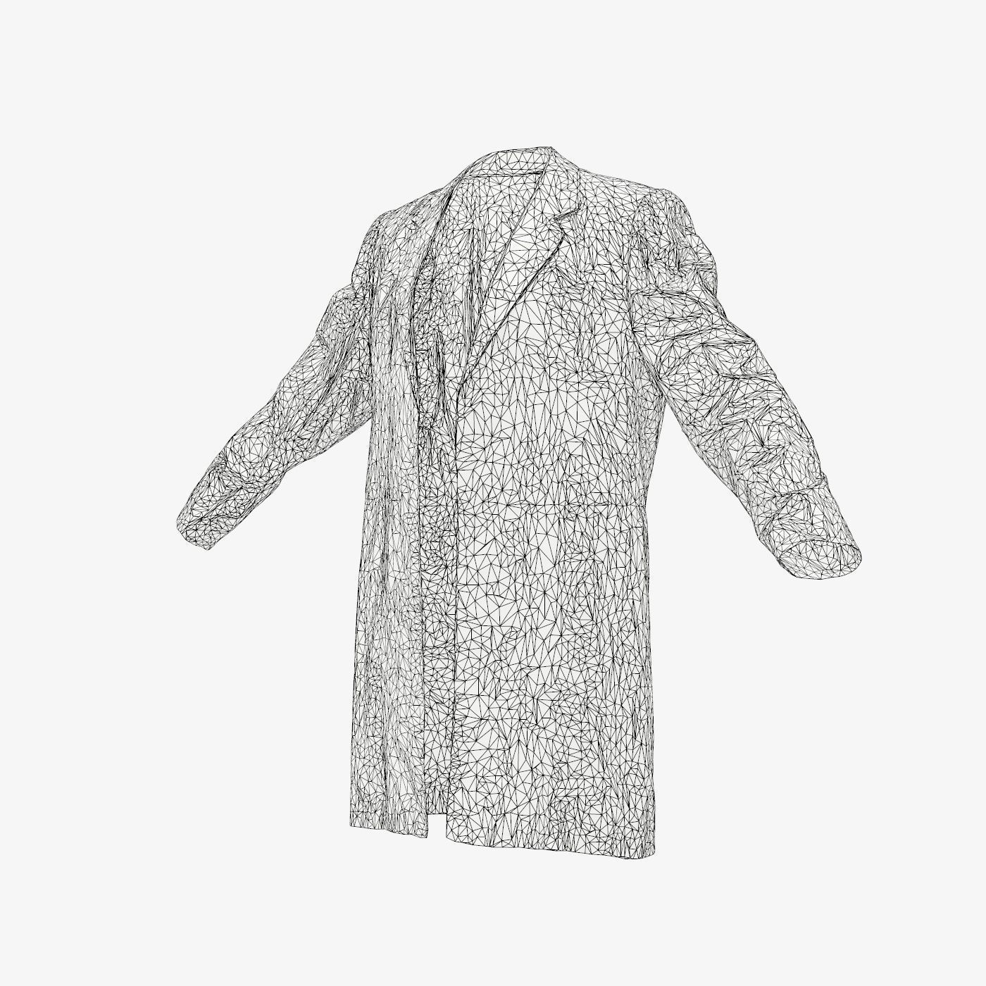 Statue Jacket Sleeves Low-poly 3D model_14