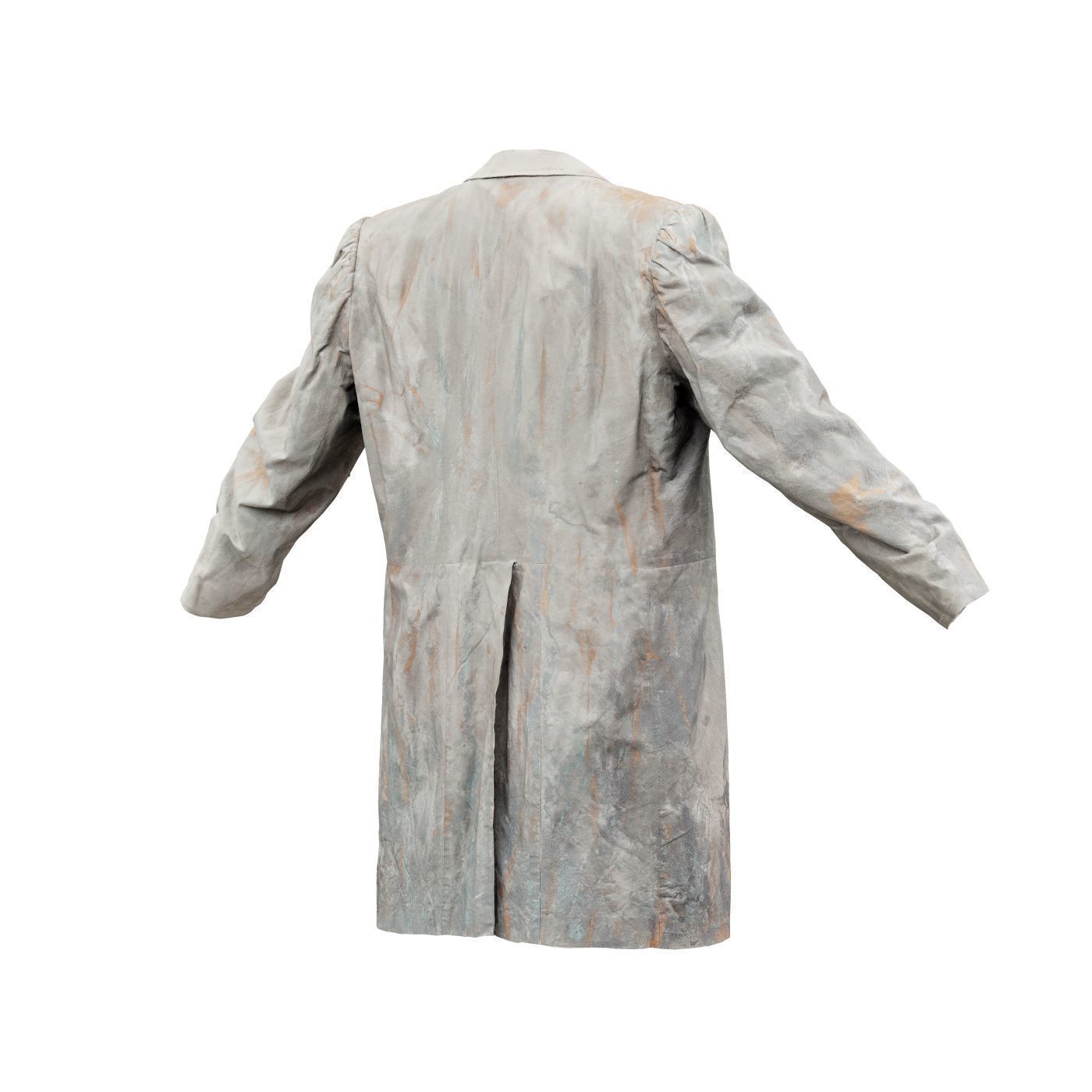 Statue Jacket Sleeves Low-poly 3D model_7
