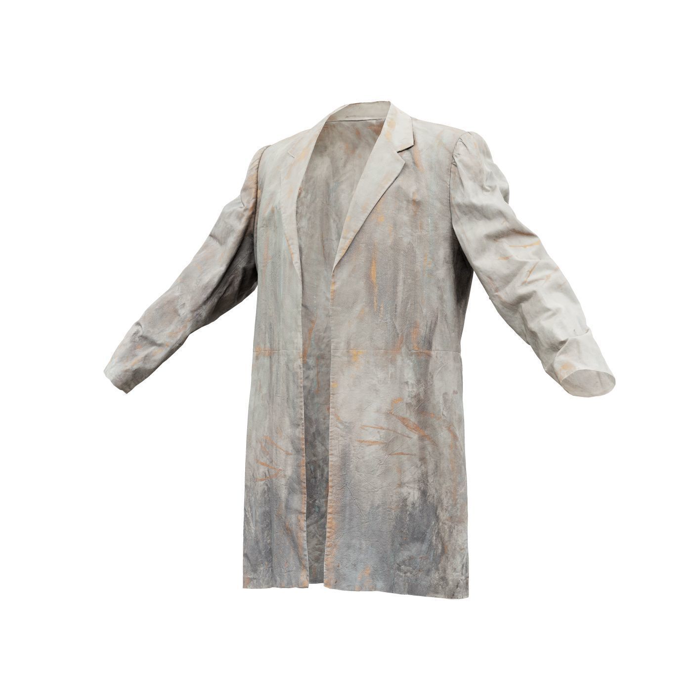 Statue Jacket Sleeves Low-poly 3D model_13