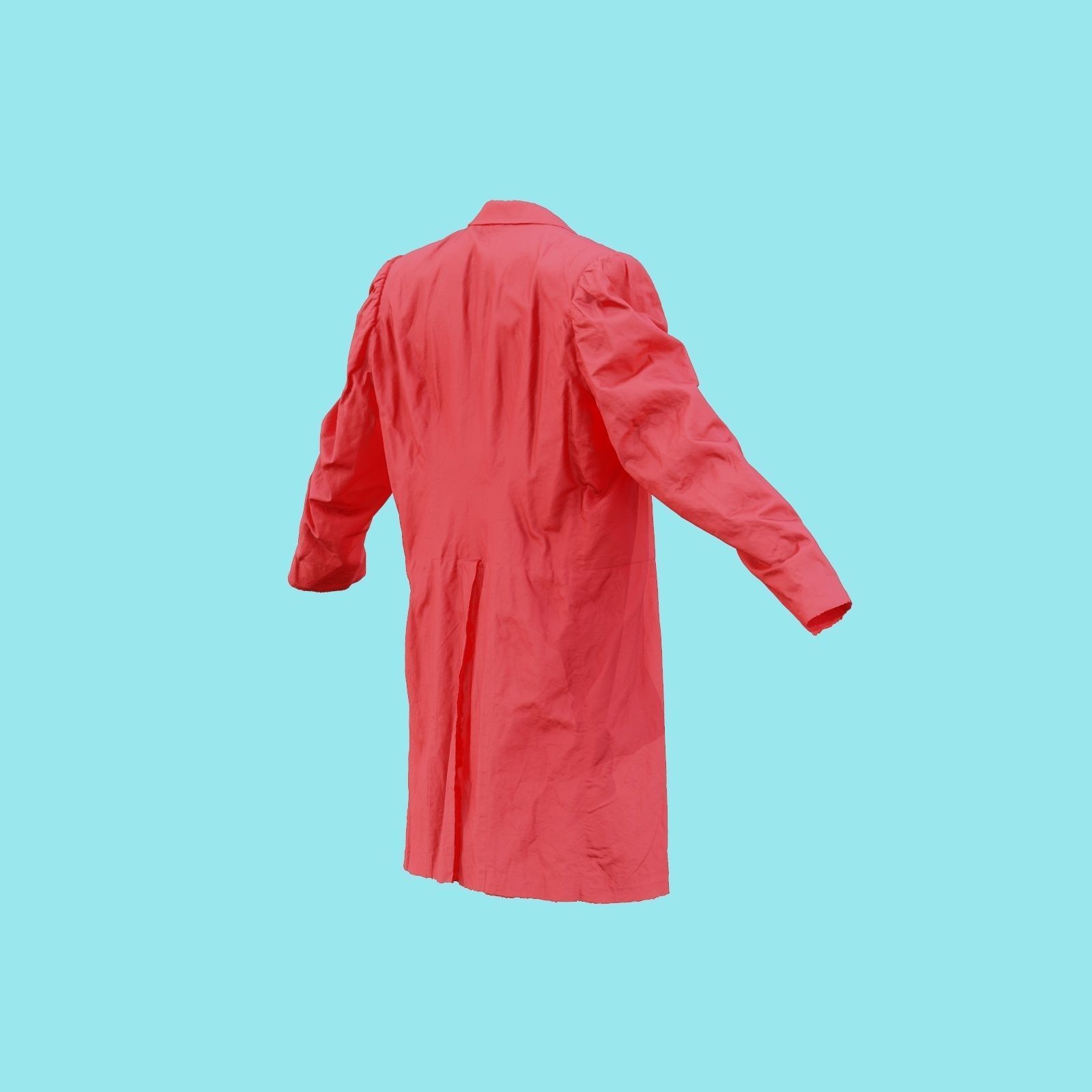 Statue Jacket Sleeves Low-poly 3D model_23