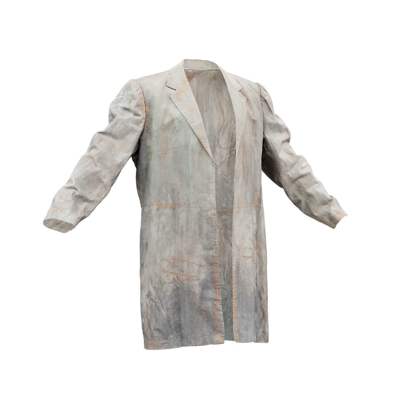 Statue Jacket Sleeves Low-poly 3D model_3