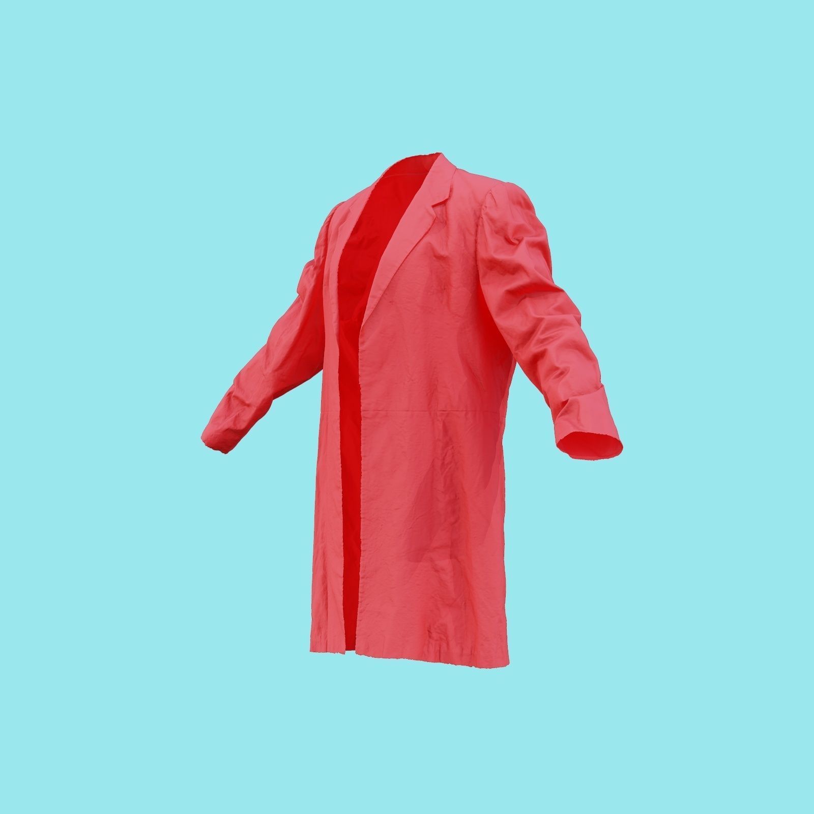 Statue Jacket Sleeves Low-poly 3D model_20