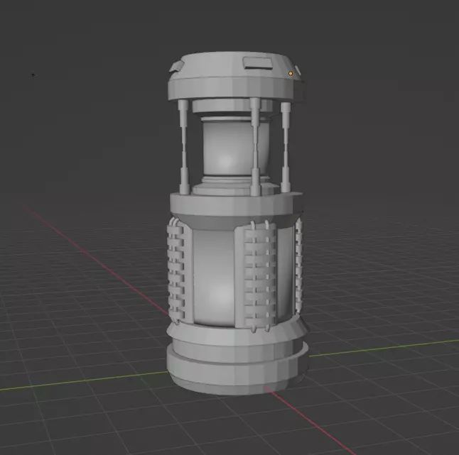 space detail lamp Low-poly 3D model_0
