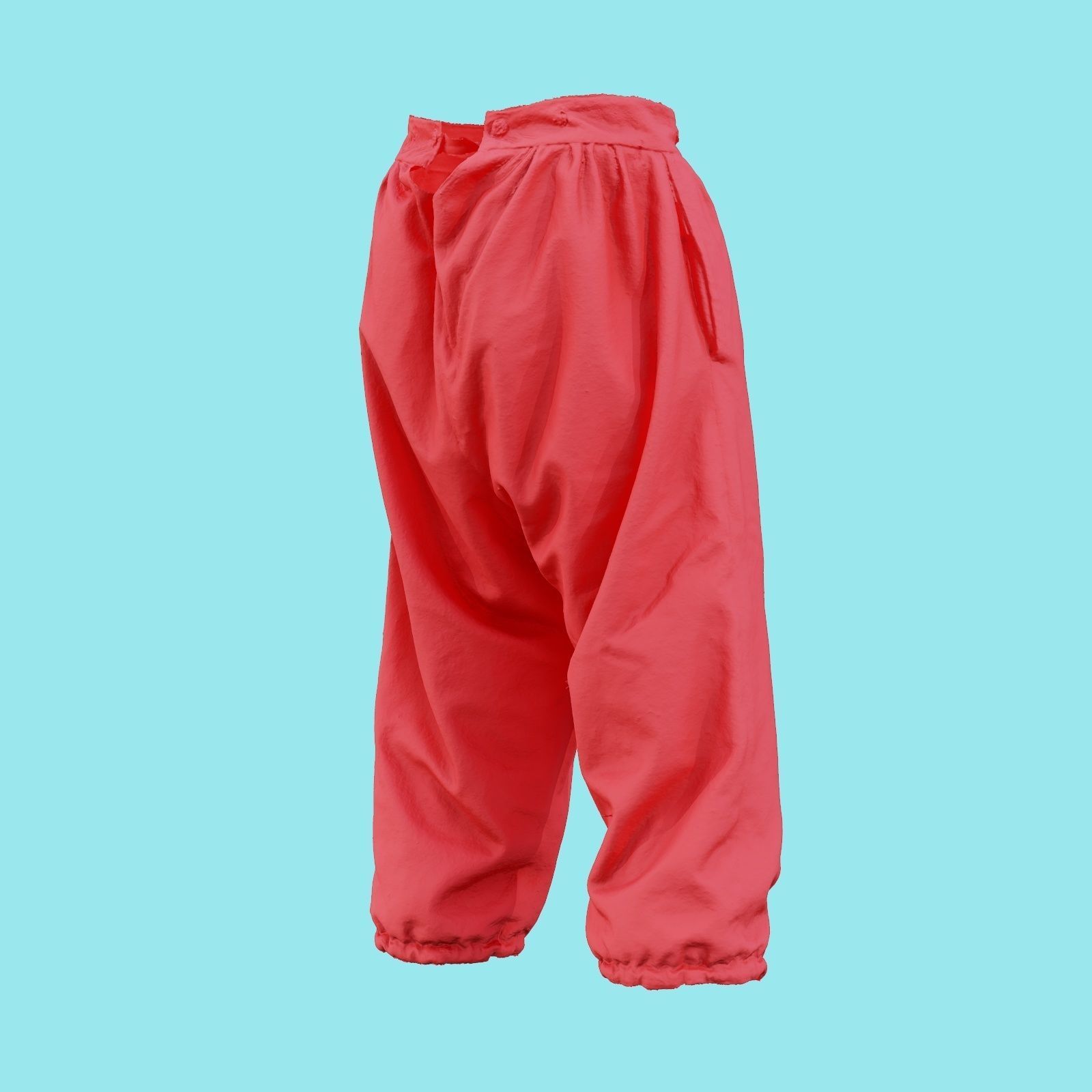 Star Trousers Low-poly 3D model_23