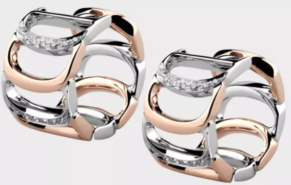 CG244 two tone gold and rose gold ring 3D print model_0