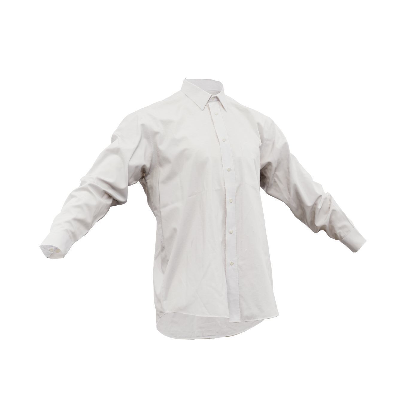Shirt Plain Buttoned Up Low-poly 3D model_3