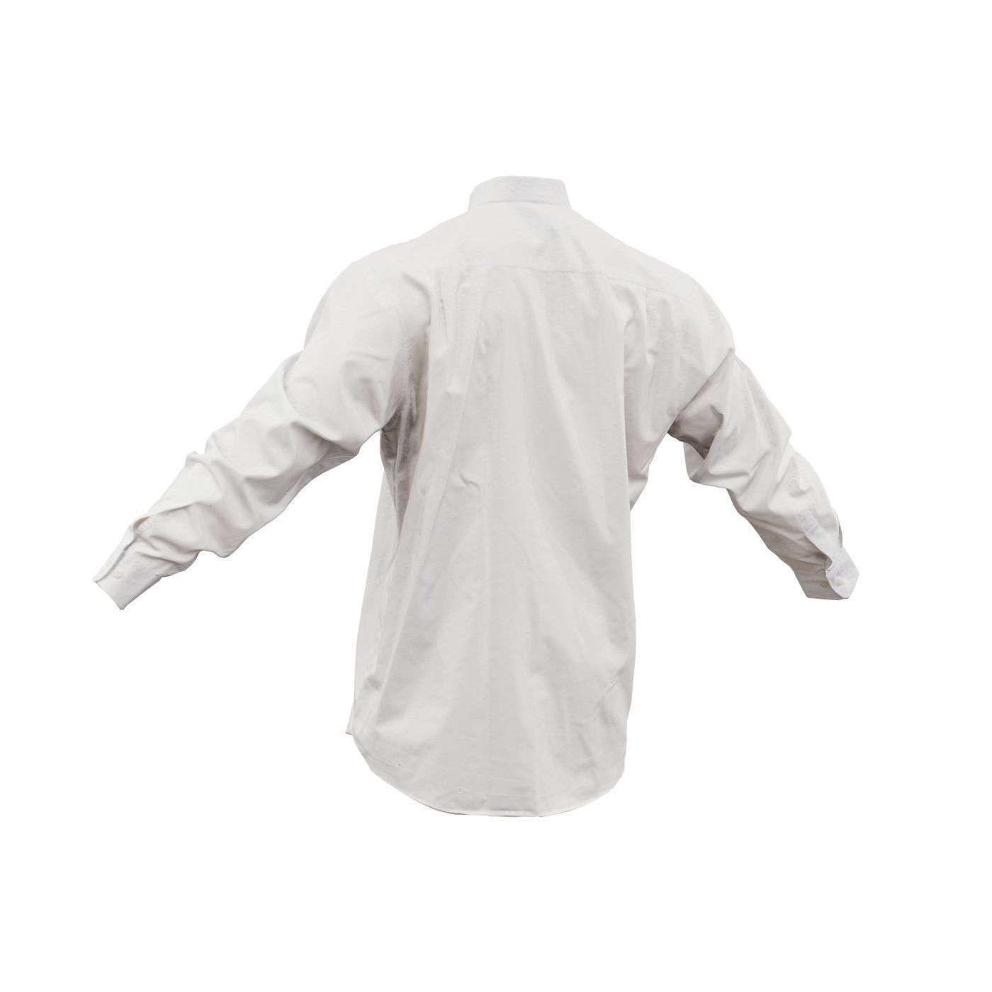 Shirt Plain Buttoned Up Low-poly 3D model_9