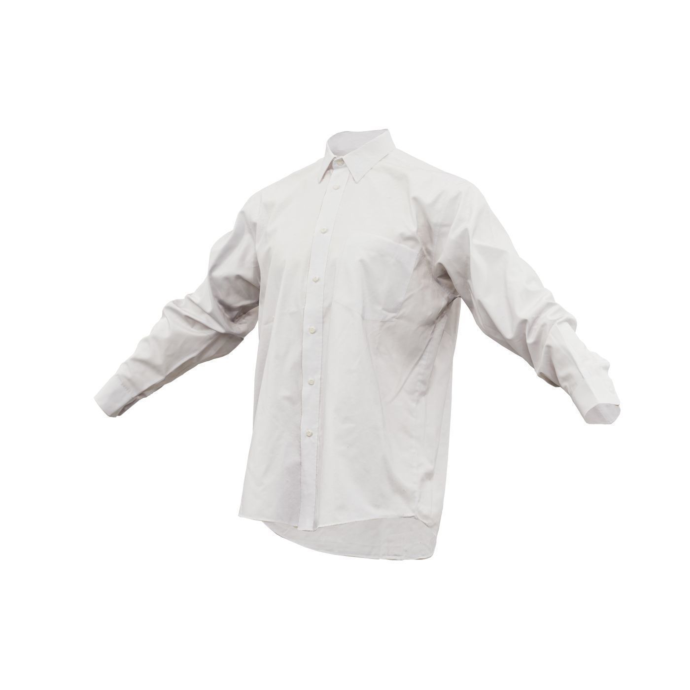 Shirt Plain Buttoned Up Low-poly 3D model_13