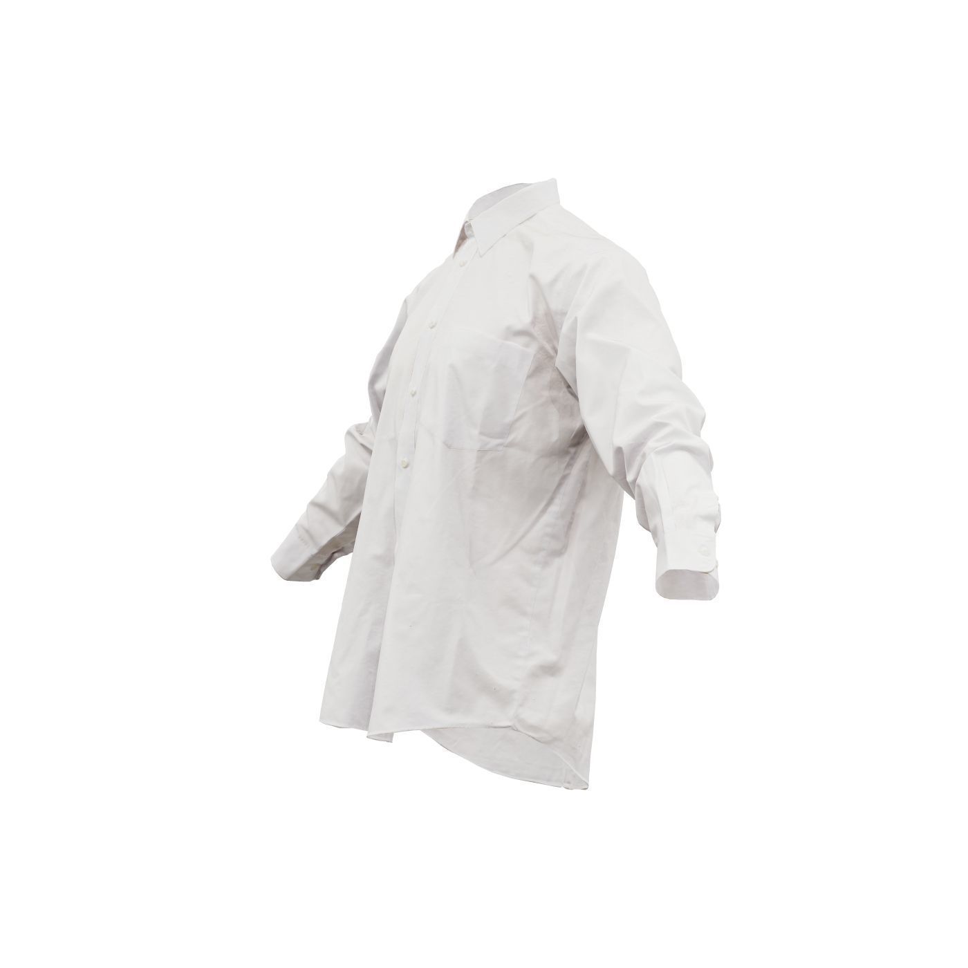 Shirt Plain Buttoned Up Low-poly 3D model_12