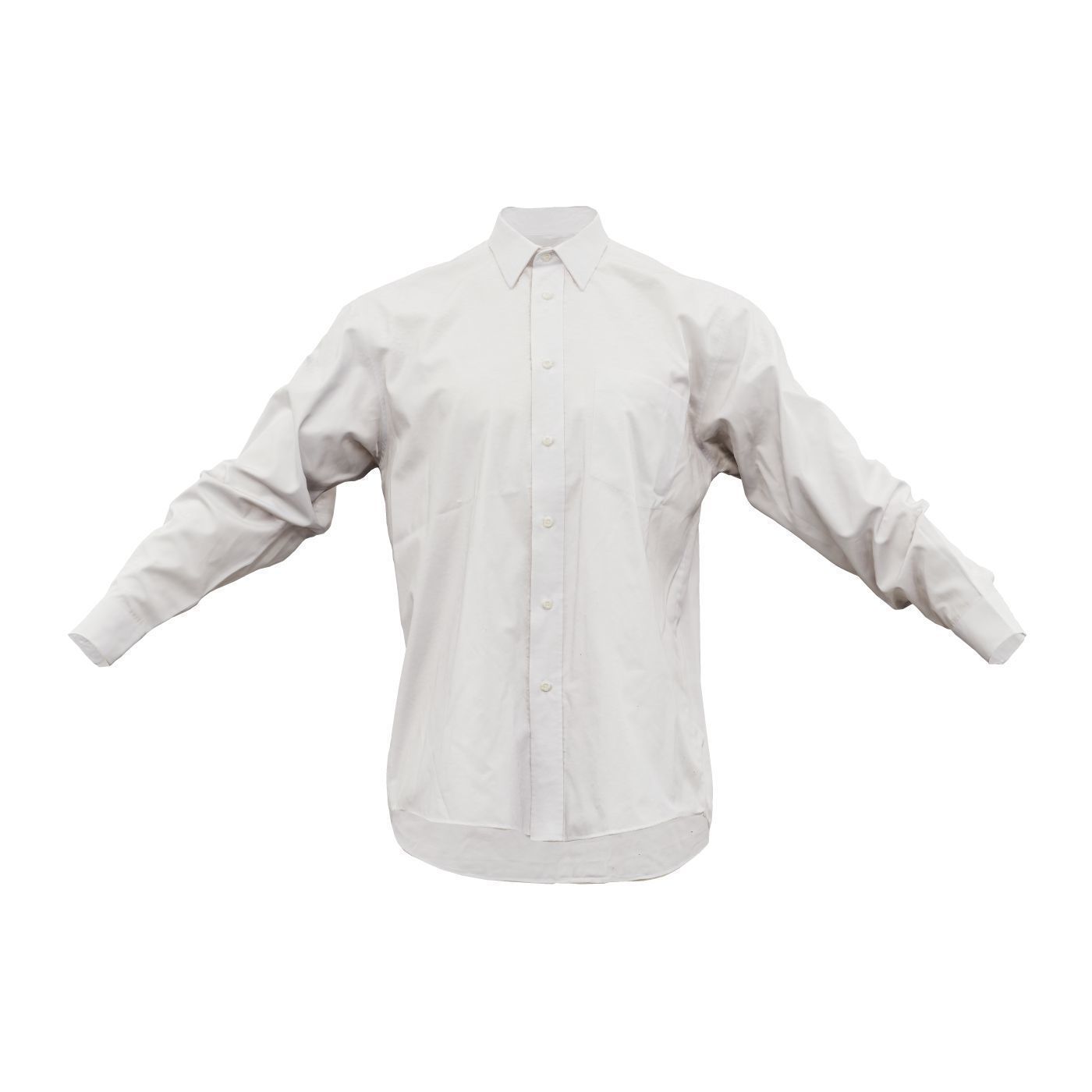 Shirt Plain Buttoned Up Low-poly 3D model_2