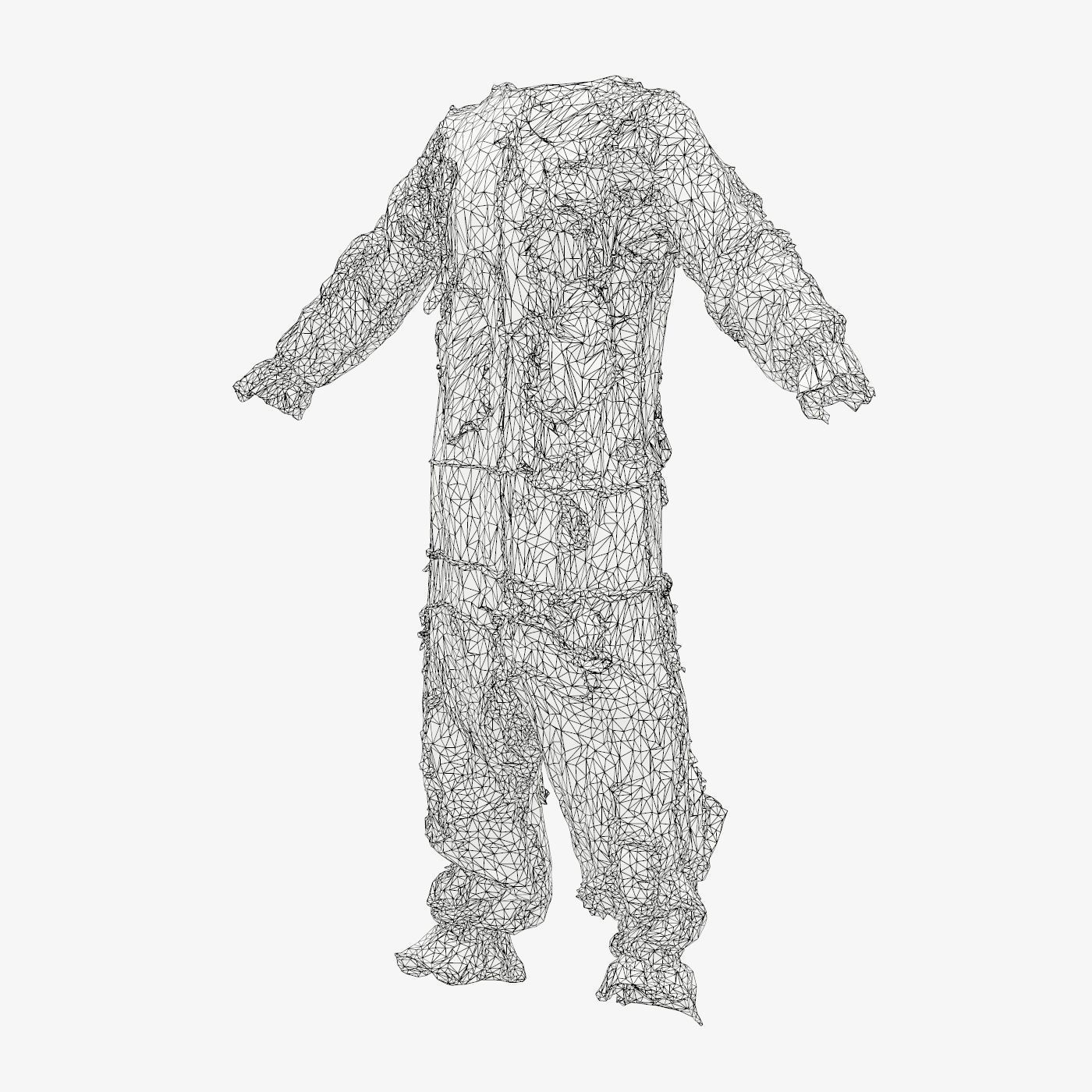 Scarecrow Suit Low-poly 3D model_14