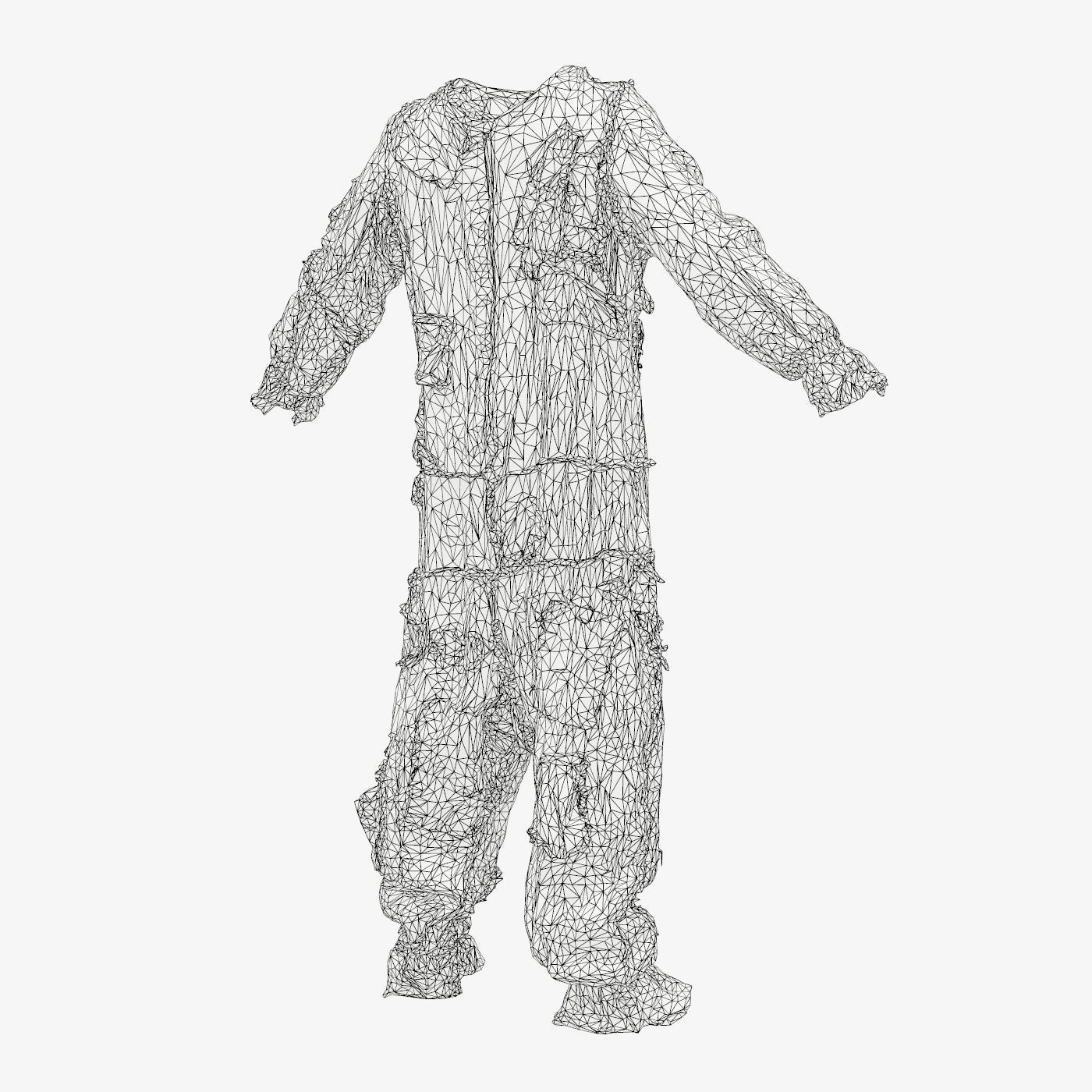 Scarecrow Suit Low-poly 3D model_15