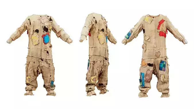 Scarecrow Suit Low-poly 3D model