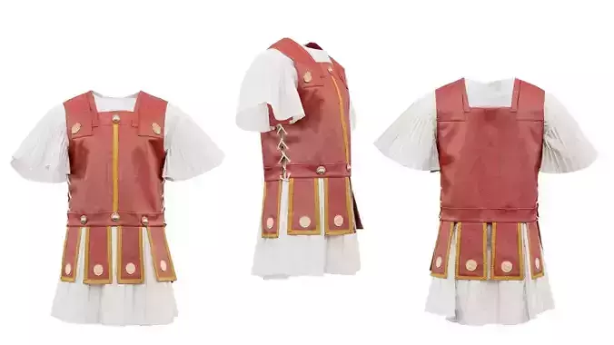 Roman Soldier Full Low-poly 3D model