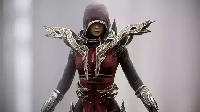 Paladin Girl Low-poly 3D model Paladin Girl Low-poly 3D model