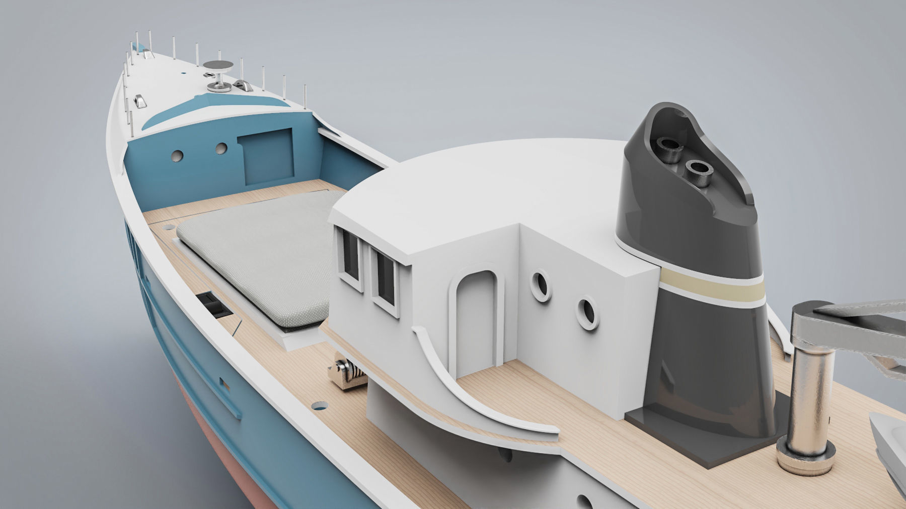 RC fishing boat 3D print model_27