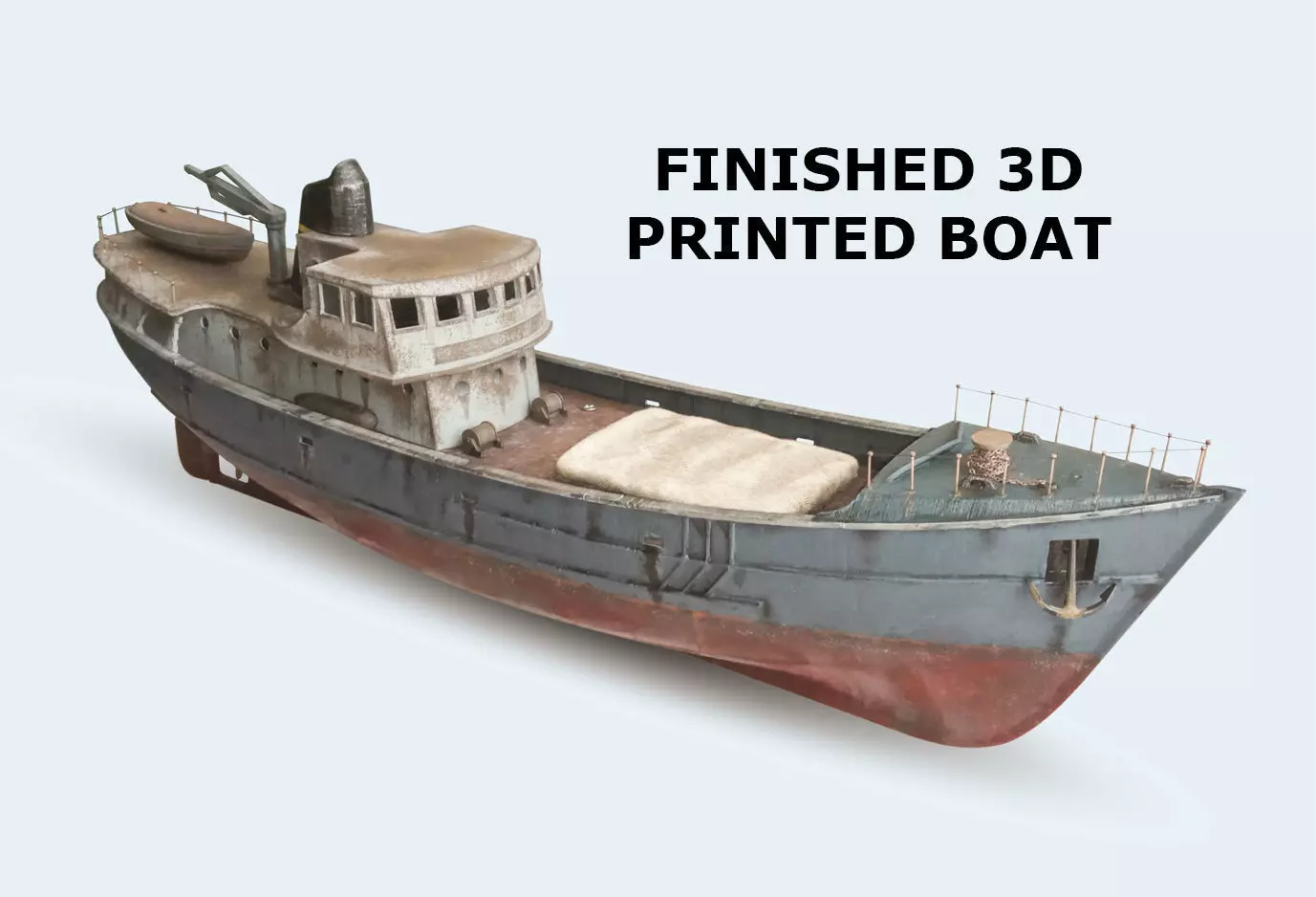 RC fishing boat 3D print model_0