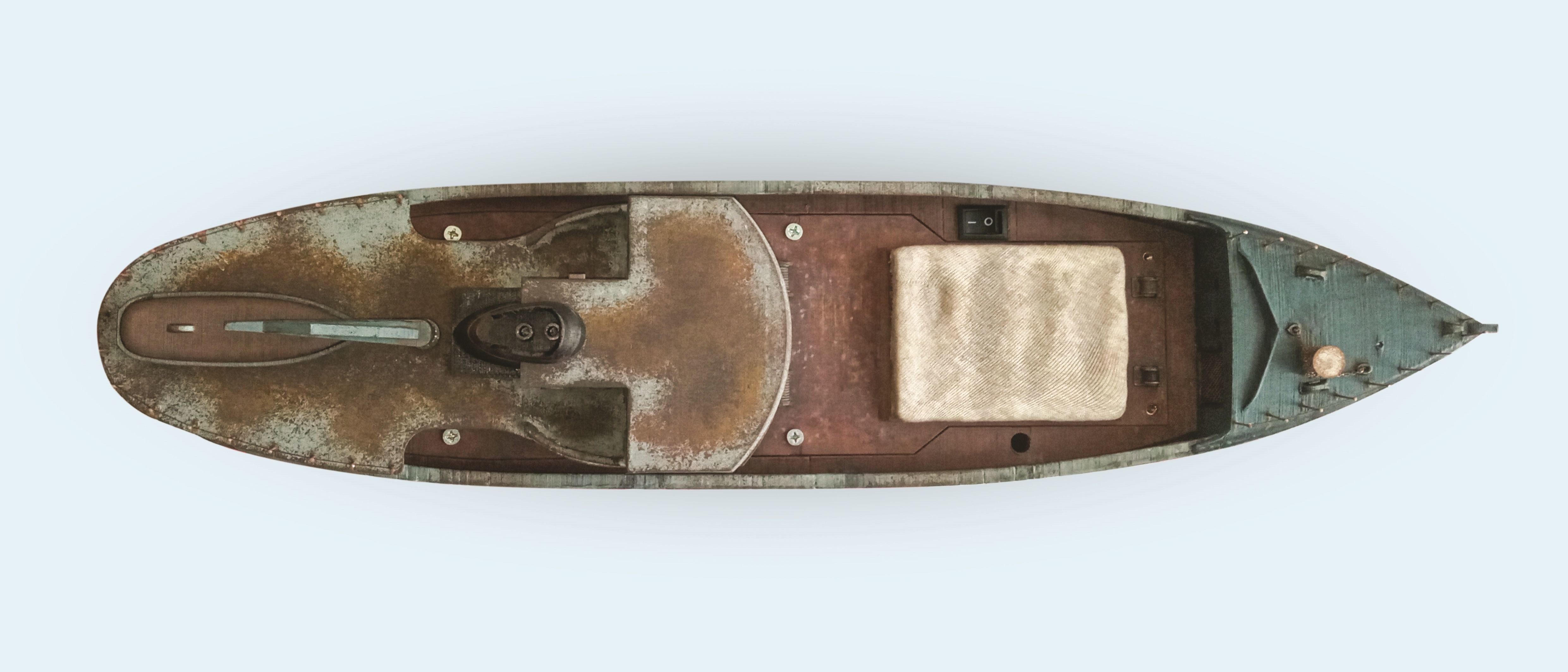 RC fishing boat 3D print model_2