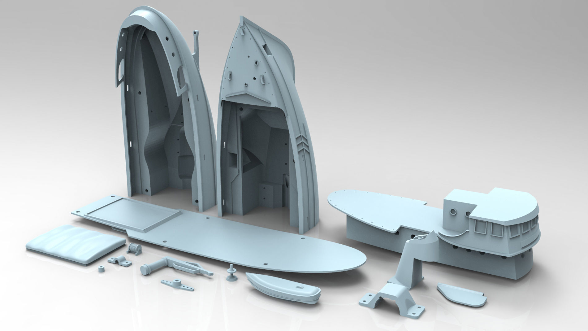 RC fishing boat 3D print model_31