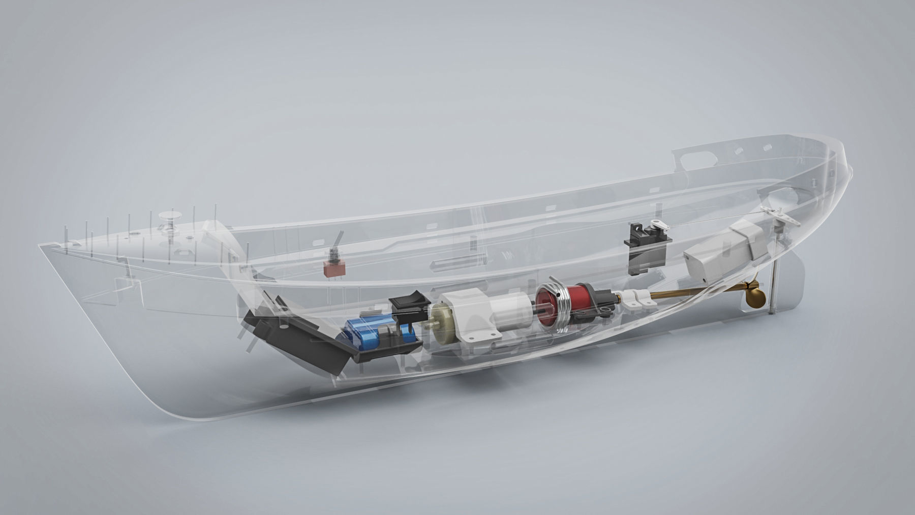 RC fishing boat 3D print model_25