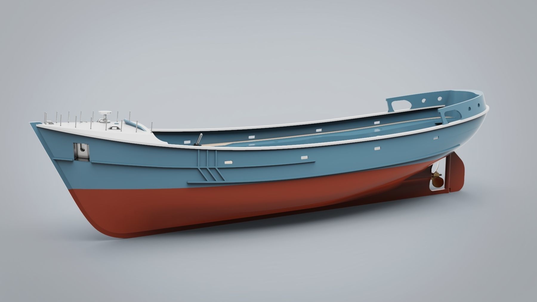 RC fishing boat 3D print model_24