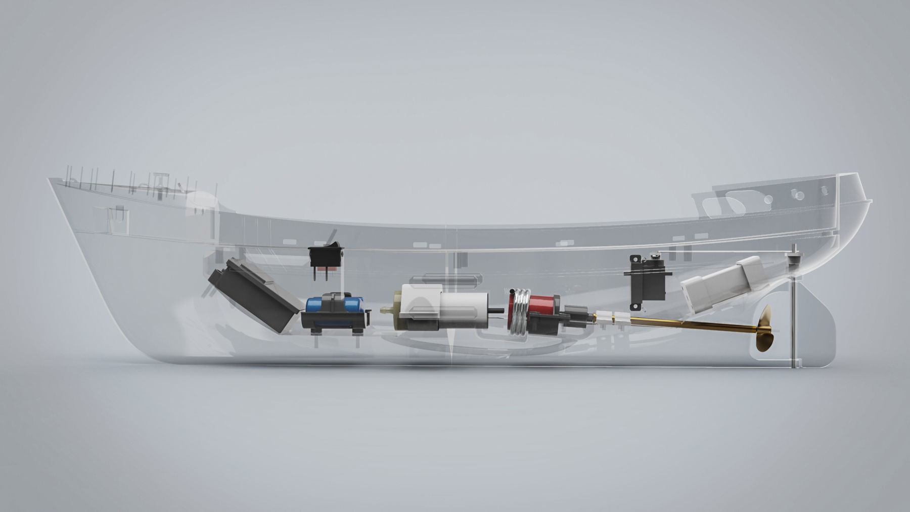 RC fishing boat 3D print model_26