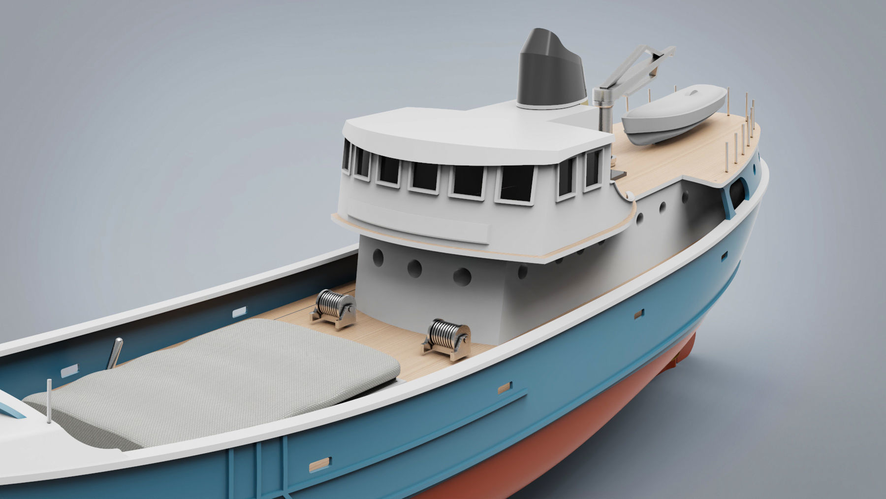 RC fishing boat 3D print model_30