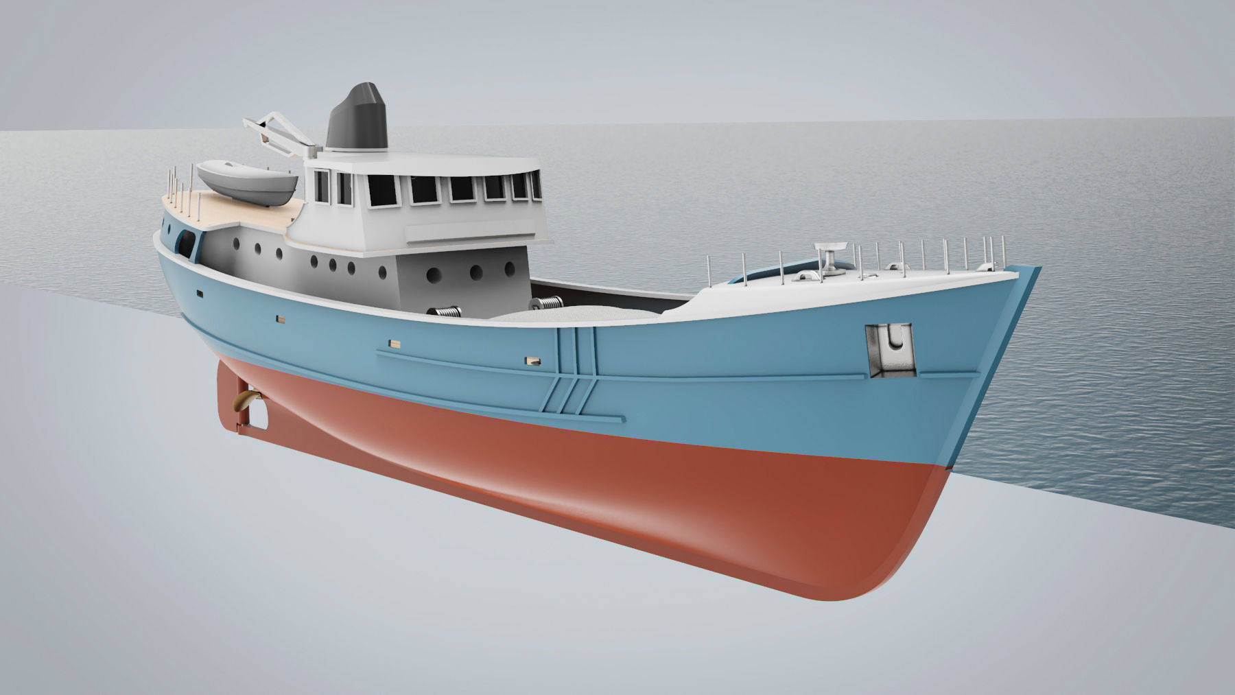 RC fishing boat 3D print model_17