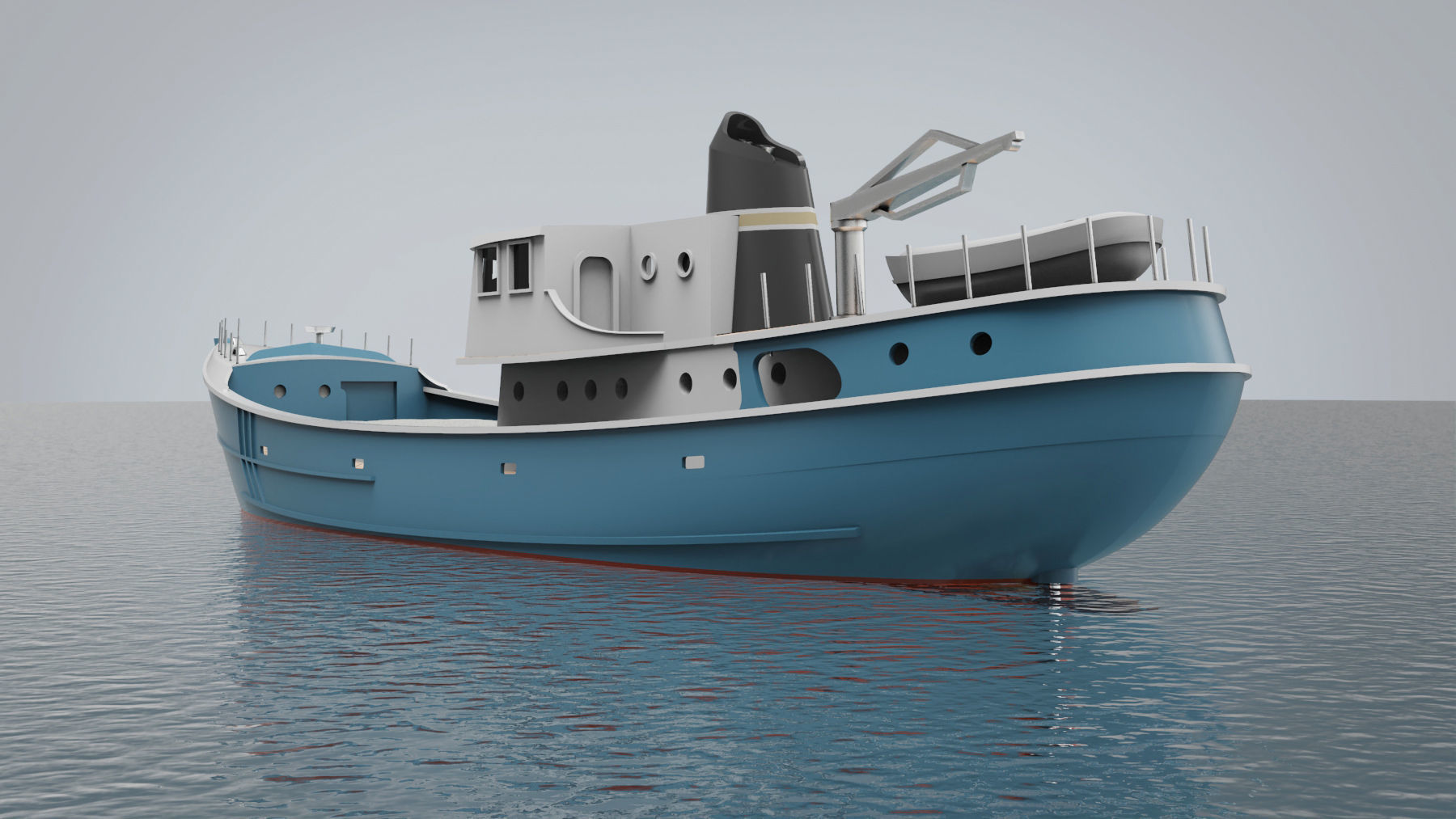 RC fishing boat 3D print model_19