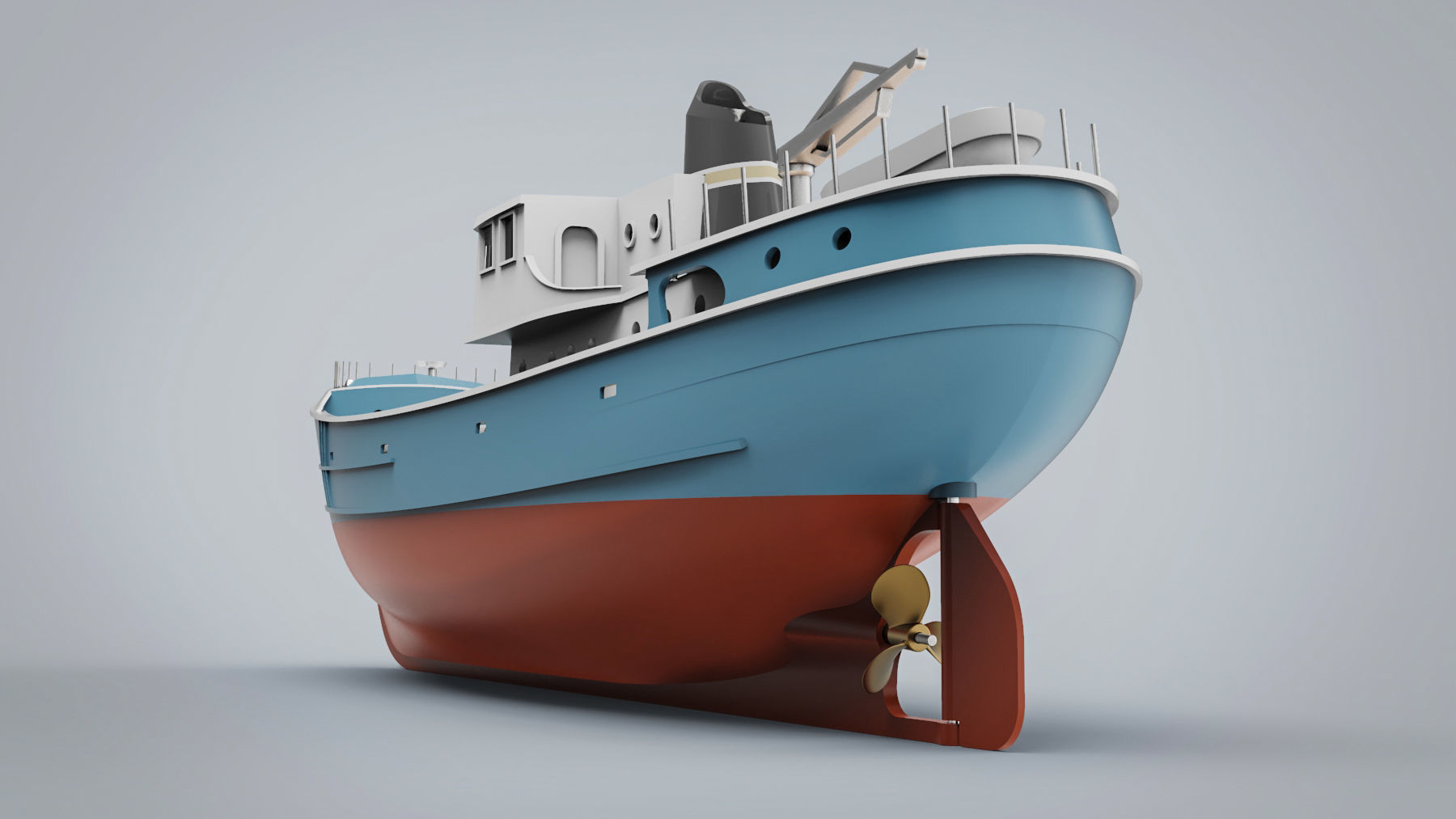 RC fishing boat 3D print model_29