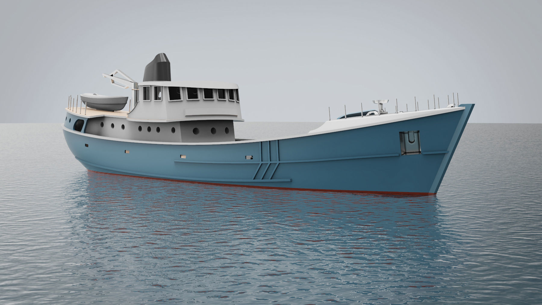 RC fishing boat 3D print model_16
