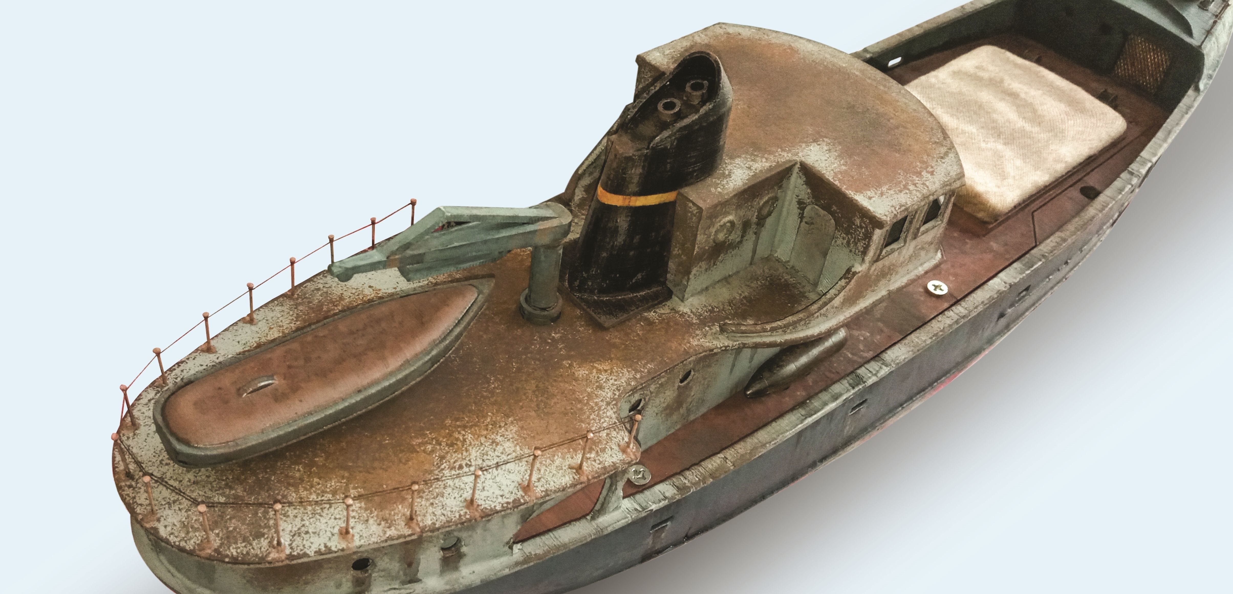 RC fishing boat 3D print model_3