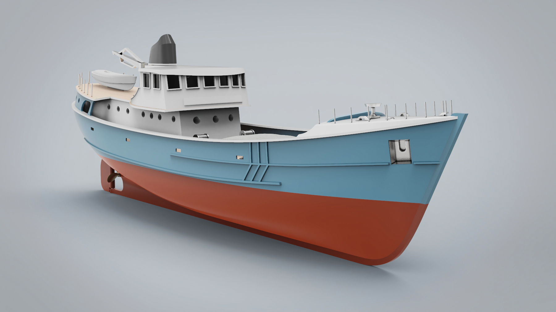 RC fishing boat 3D print model_6