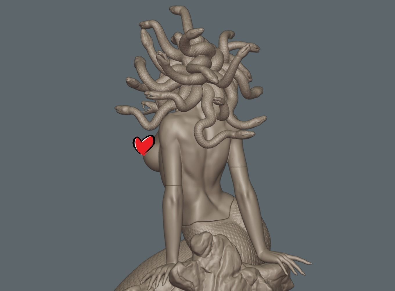 Medusa PinUp - 1to10 STL 3D printing file 3D print model_17