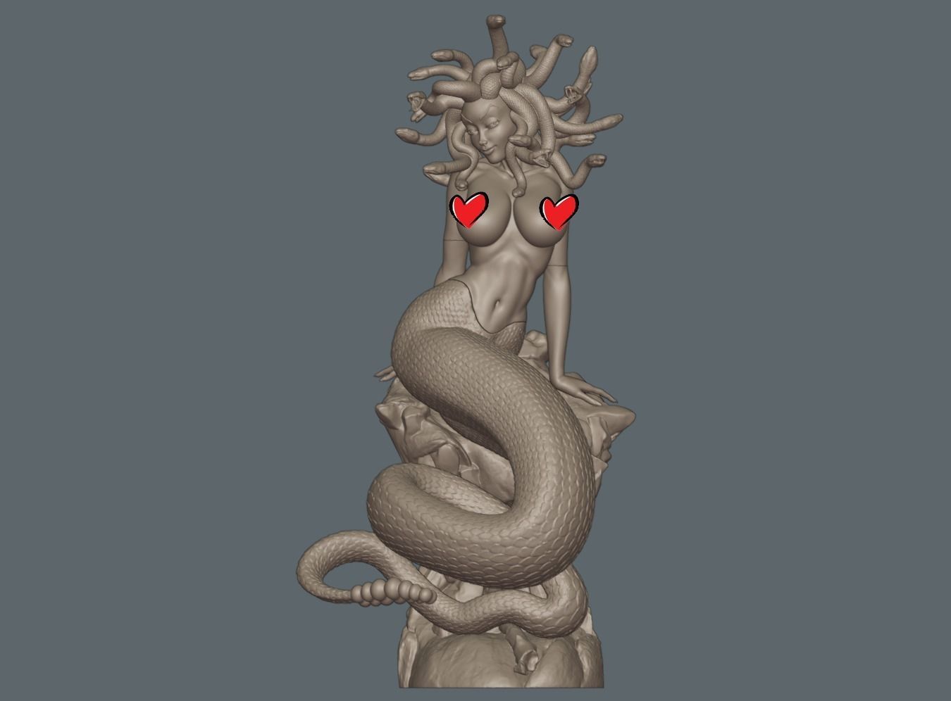 Medusa PinUp - 1to10 STL 3D printing file 3D print model_9
