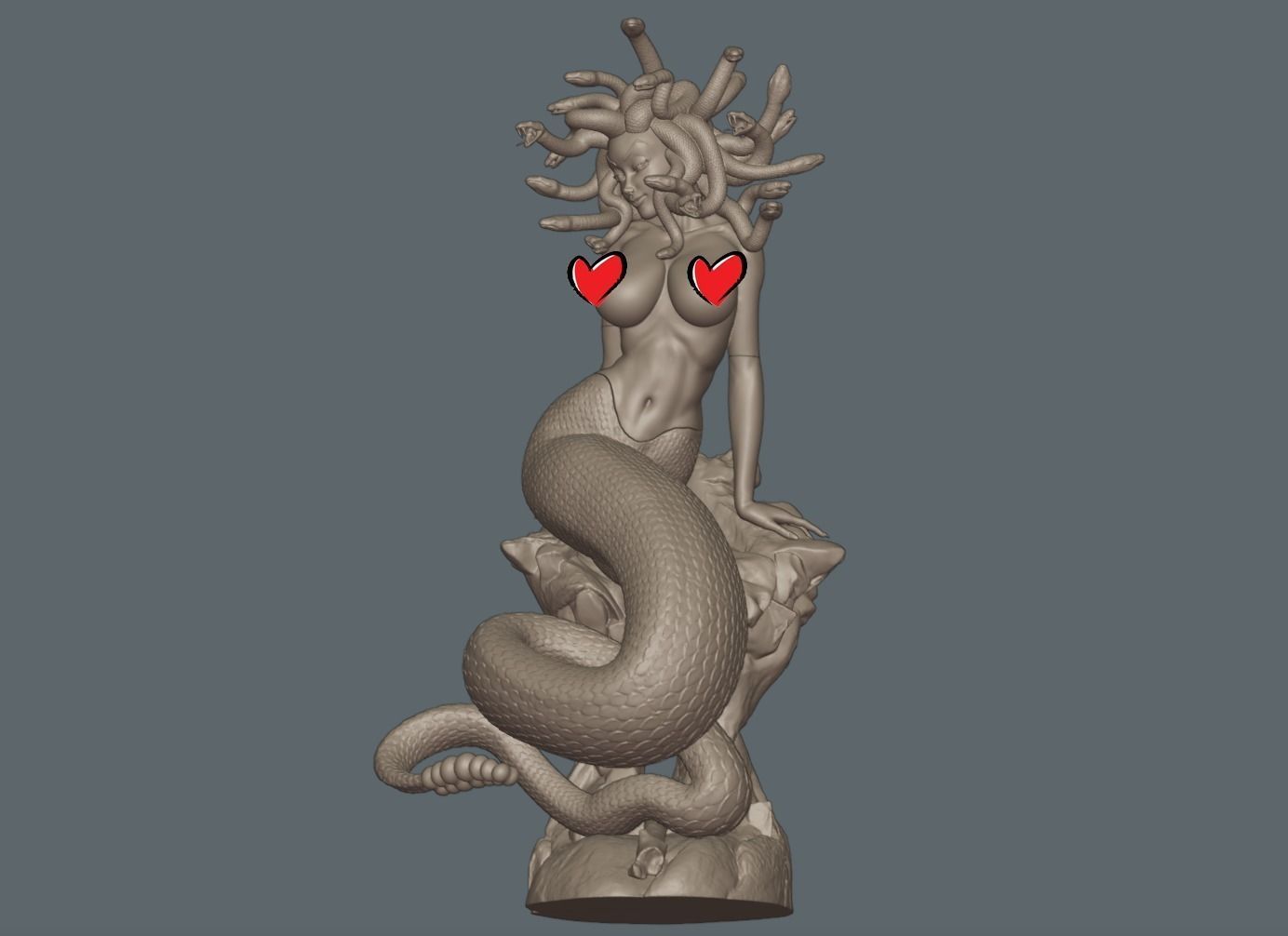 Medusa PinUp - 1to10 STL 3D printing file 3D print model_20