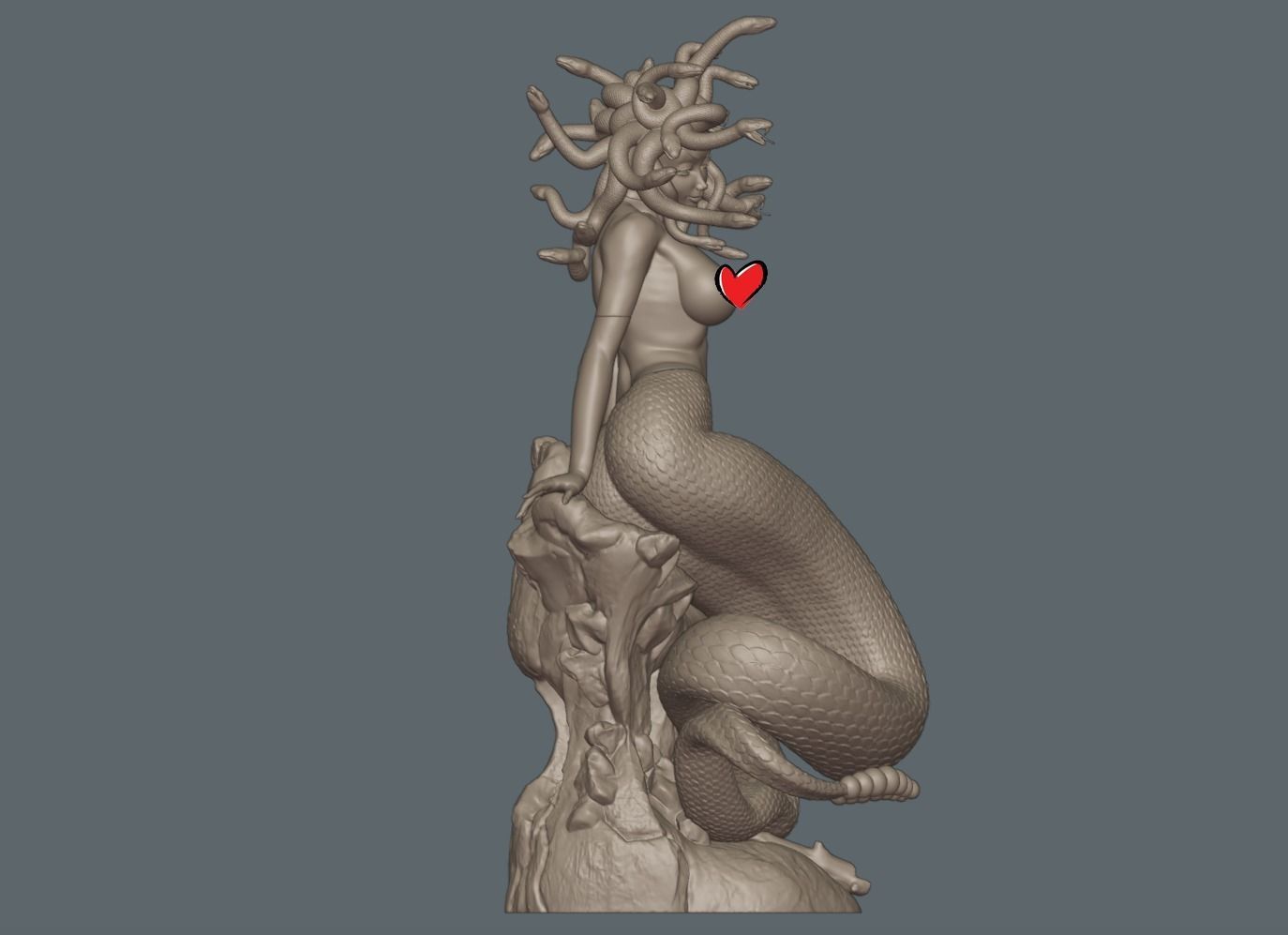 Medusa PinUp - 1to10 STL 3D printing file 3D print model_12