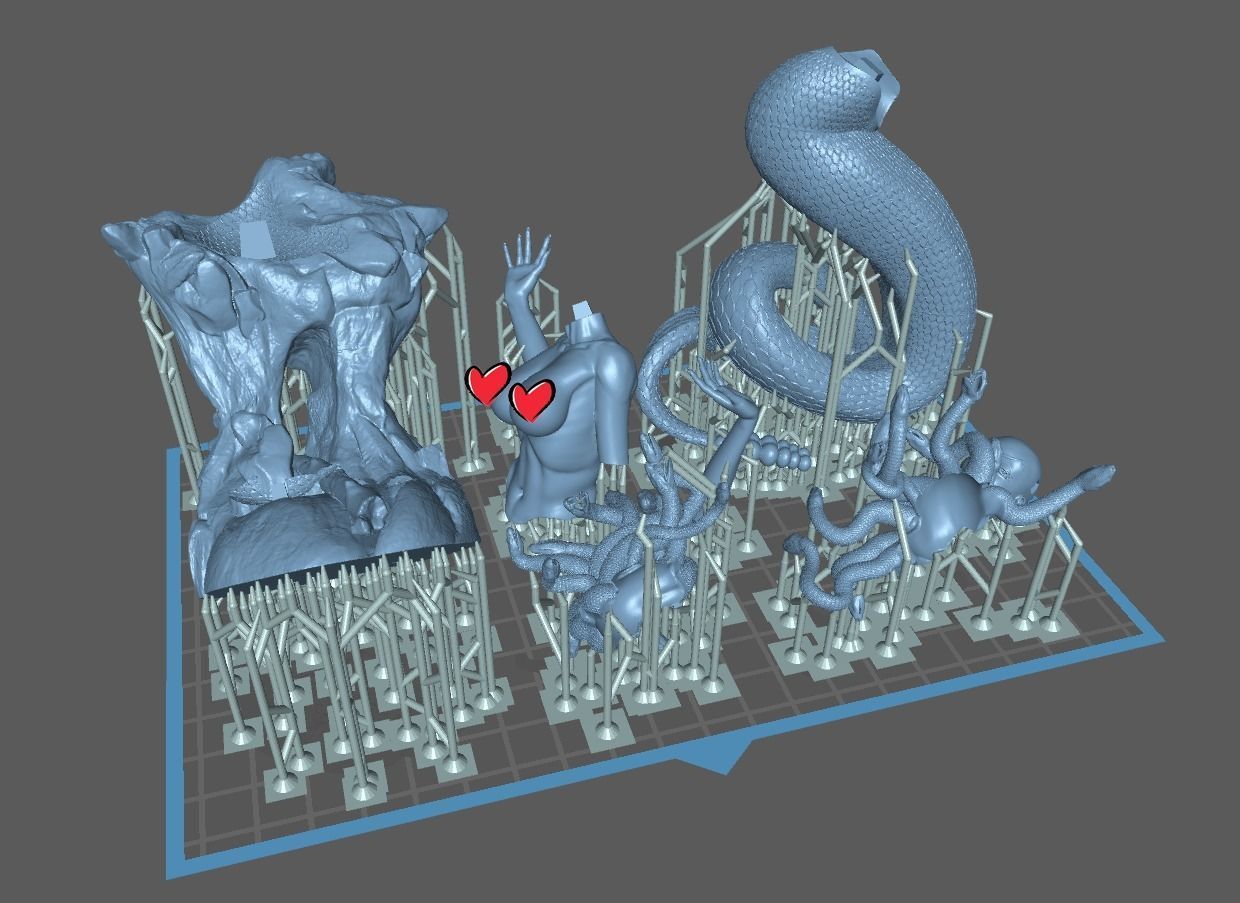 Medusa PinUp - 1to10 STL 3D printing file 3D print model_23