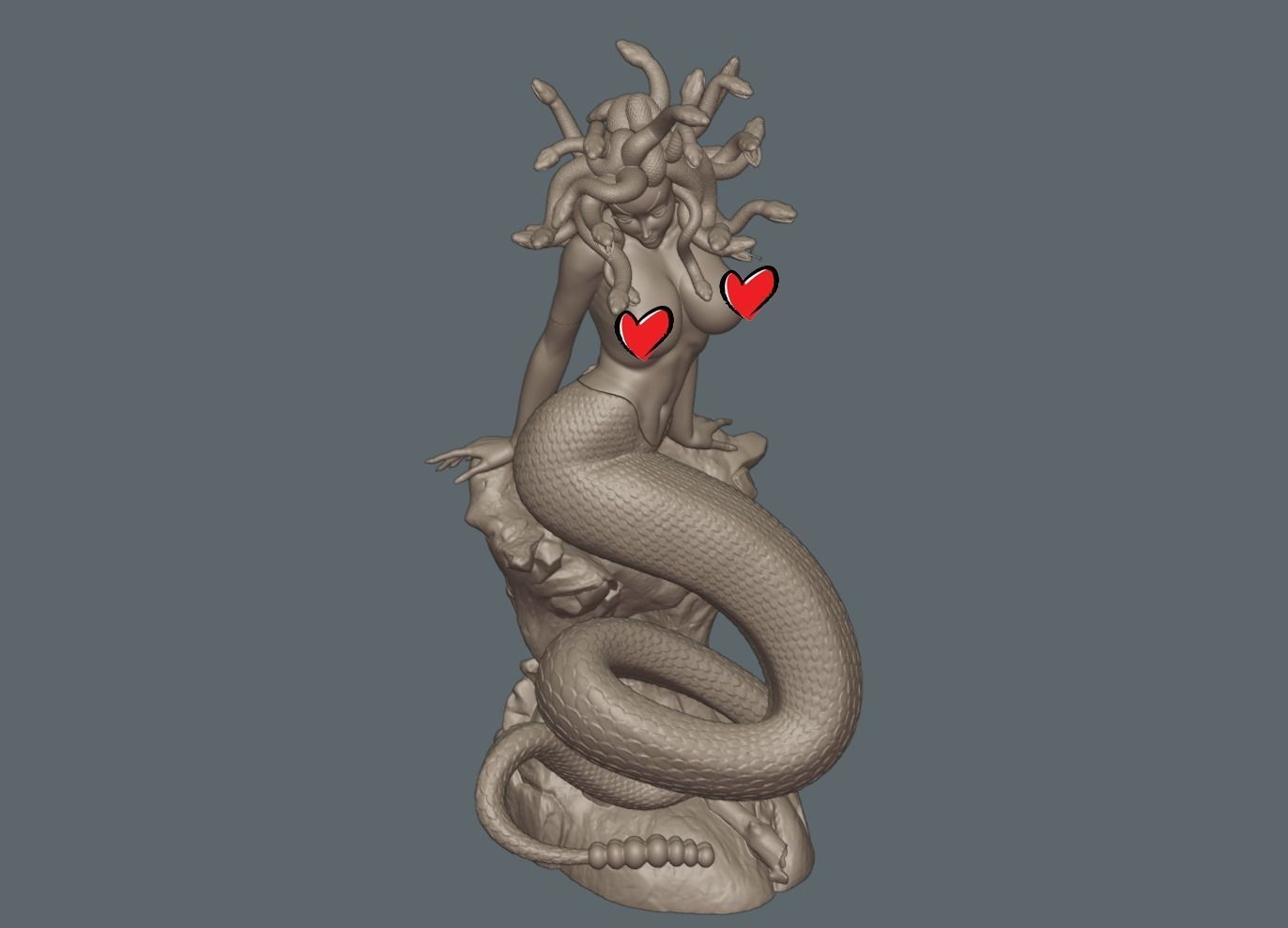 Medusa PinUp - 1to10 STL 3D printing file 3D print model_18