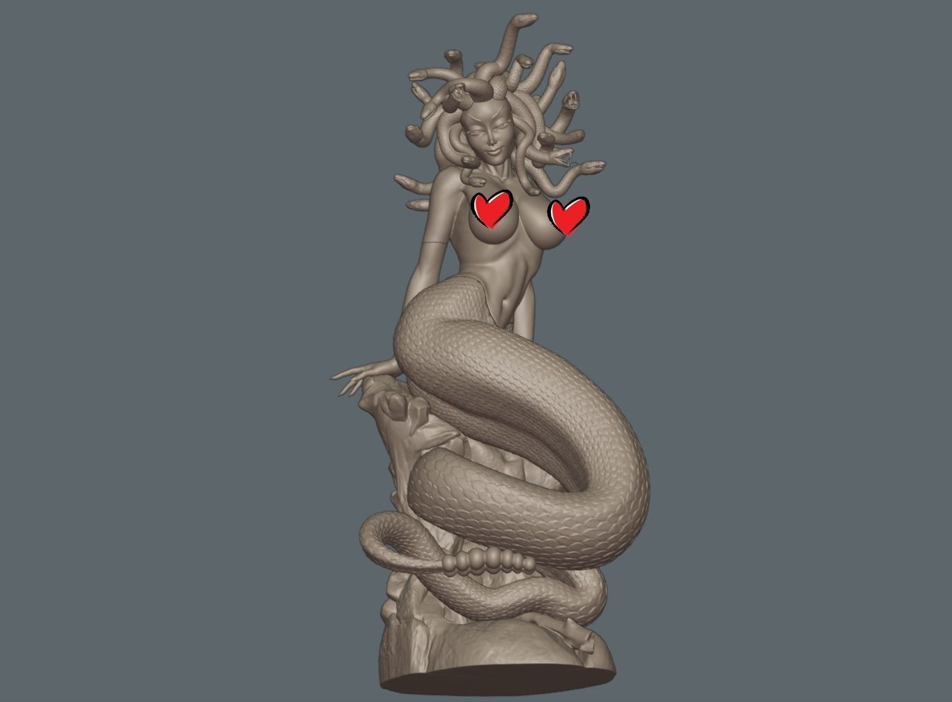 Medusa PinUp - 1to10 STL 3D printing file 3D print model_19