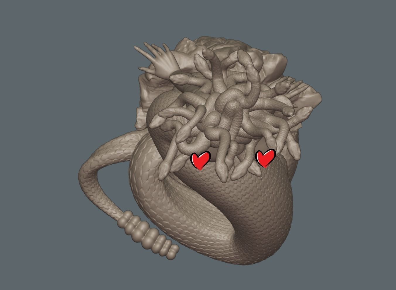 Medusa PinUp - 1to10 STL 3D printing file 3D print model_13