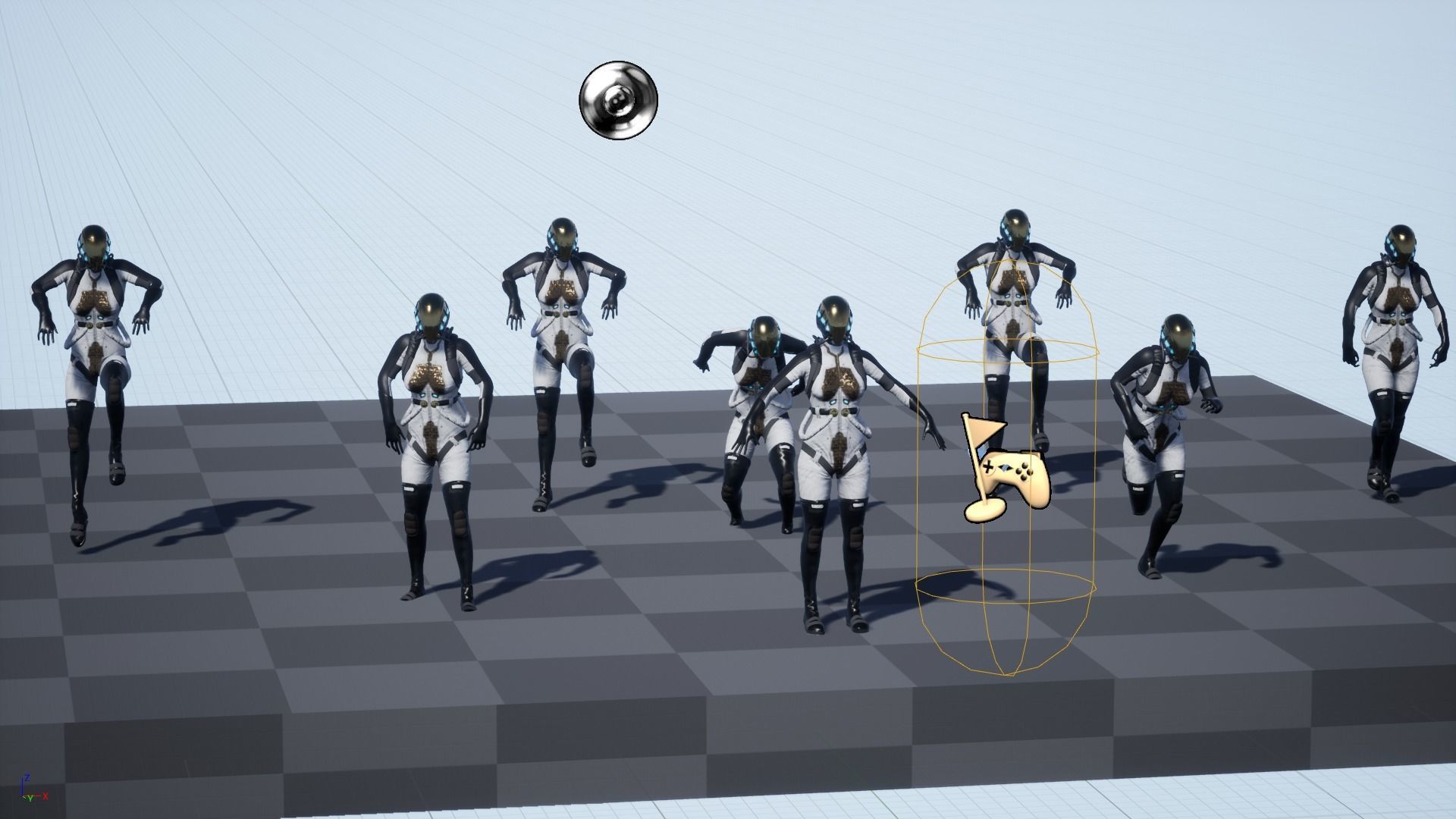 Space Girl Low-poly 3D model_13