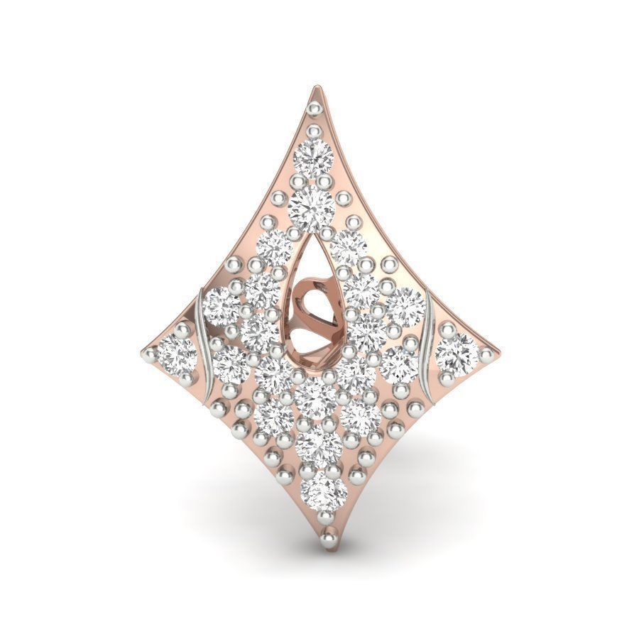 Jewelry Set 3D model diamond ring gold and rose gold 3D print model_7