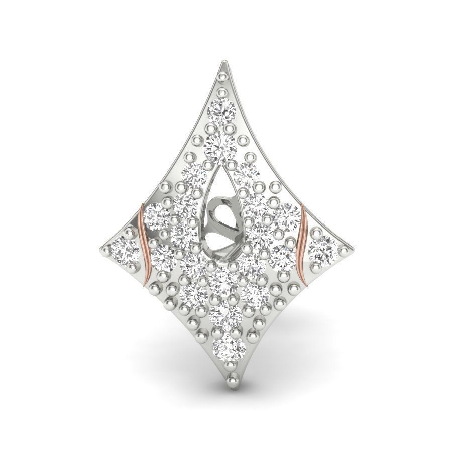 Jewelry Set 3D model diamond ring gold and rose gold 3D print model_12